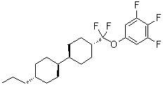 structure of CAS# 208338-50-5, 5-[Difluoro[(trans,trans)-4'-propyl[1,1'-bicyclohexyl]-4-yl]methoxy]-1,2,3-trifluorobenzene;3-HHXB(F,F)-F; CCQU 3F