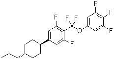 5-[[2,6-Difluoro-4-(trans-4-propylcyclohexyl)phenyl]difluoromethoxy]-1,2,3-trifluorobenzene molecular structure (CAS 208338-62-9)