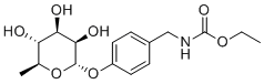 乙基4-(鼠李糖基氧基)苄基氨基甲酸酯分子结构 (CAS 208346-80-9)