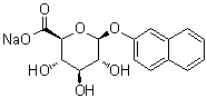2-萘基-beta-D-吡喃葡糖苷酸钠分子结构 (CAS 20838-64-6)