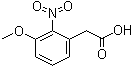 3-甲氧基-2-硝基苯乙酸分子结构 (CAS 20876-31-7)