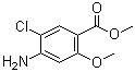4-氨基-5-氯-2-甲氧基苯甲酸甲酯分子结构 (CAS 20896-27-9)
