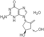 structure of CAS# 209216-23-9, Entecavir hydrate;2-Amino-1,9-dihydro-9-[(1S,3R,4S)-4-hydroxy-3-(hydroxymethyl)-2-methylenecyclopentyl]-6H-purin-6-one monohydrate