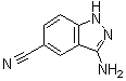 3-氨基-1H-吲唑-5-甲腈分子结构 (CAS 20925-62-6)