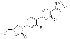 (5R)-3-[3-氟-4-[6-(2-甲基-2H-四唑-5-基)-1-氧代-3-吡啶基]苯基]-5-(羟基甲基)-2-恶唑烷酮分子结构 (CAS 2095100-93-7)