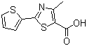 4-甲基-2-(2-噻吩基)-1,3-噻唑-5-甲酸分子结构 (CAS 209540-08-9)