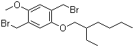 1,4-Bis(bromomethyl)-2-methoxy-5-(2-ethylhexyloxy)benzene molecular structure (CAS 209625-37-6)
