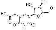 5-尿苷乙酸分子结构 (CAS 20964-06-1)