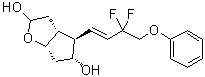 (3aR,4R,5R,6aS)-4-[(1E)-3,3-二氟-4-苯氧基-1-丁烯基]六氢-2H-环戊二烯并[b]呋喃-2,5-二醇分子结构 (CAS 209861-02-9)