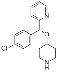 (R)-2-((4-氯苯基)(哌啶-4-基氧基)甲基)吡啶分子结构 (CAS 210095-55-9)