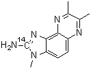 3,7,8-三甲基-3H-咪唑并[4,5-f]喹喔啉-2-胺-2-<sup>14</sup>C分子结构 (CAS 210100-53-1)