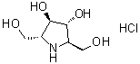 (2R,3R,4R,5R)-3,4-二羟基-2,5-吡咯烷二甲醇盐酸盐分子结构 (CAS 210115-92-7)