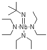 叔丁基亚胺基三(二乙氨基)铌分子结构 (CAS 210363-27-2)