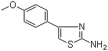 结构式 CAS# 2104-04-3, 4-(4-甲氧基苯基)-1,3-噻唑-2-胺