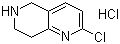 2-氯-5,6,7,8-四氢-1,6-萘啶盐酸盐分子结构 (CAS 210539-05-2)