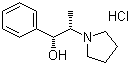 (1S,2R)-1-苯基-2-(1-吡咯烷基)-1-丙醇盐酸盐分子结构 (CAS 210558-66-0)
