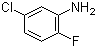5-氯-2-氟苯胺分子结构 (CAS 2106-05-0)