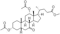 (3alpha,5beta,12alpha)-3,12-双(乙酰氧基)-7-酮基胆烷-24-酸甲酯分子结构 (CAS 21066-20-6)