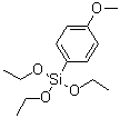 4-(三乙氧基硅烷基)苯甲醚分子结构 (CAS 21130-91-6)