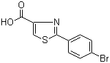 2-(4-溴苯基)-1,3-噻唑-4-甲酸分子结构 (CAS 21160-50-9)