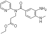 3-[(3-氨基-4-甲基氨基苯甲酰)吡啶-2-基氨基]丙酸乙酯分子结构 (CAS 212322-56-0)