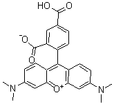 9-(2,4-Dicarboxyphenyl)-3,6-bis(dimethylamino)xanthylium inner salt molecular structure (CAS 212389-93-0)