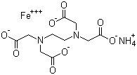 乙二胺四乙酸铁铵分子结构 (CAS 21265-50-9)