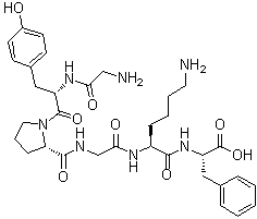 甘氨酰-L-酪氨酰-L-脯氨酰甘氨酰-L-赖氨酰-L-苯丙氨酸分子结构 (CAS 213018-42-9)