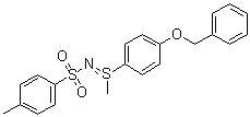 S-[4-(苄氧基)苯基]-S-甲基-N-(对甲苯基磺酰基)-硫亚胺分子结构 (CAS 21306-65-0)