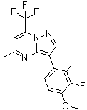 3-(2,3-Difluoro-4-methoxyphenyl)-2,5-dimethyl-7-(trifluoromethyl)-pyrazolo[1,5-a]pyrimidine molecular structure (CAS 2137047-43-7)