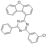 结构式 CAS# 2137919-55-0, 2-(3-氯苯基)-4-(二苯并[b,d]呋喃-1-基)-6-苯基-1,3,5-三嗪