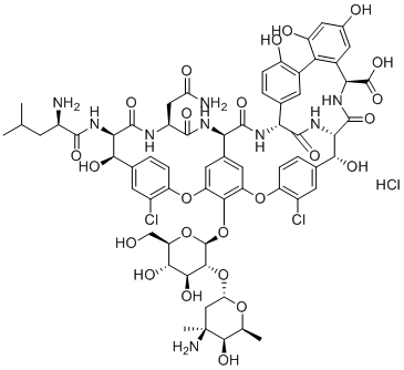 去甲万古霉素盐酸盐分子结构 (CAS 213997-73-0)