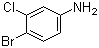结构式 CAS# 21402-26-6, 4-溴-3-氯苯胺