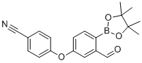 4-[3-Formyl-4-(4,4,5,5-tetramethyl-1,3,2-dioxaborolan-2-yl)phenoxy]-Benzonitrile molecular structure (CAS 2141947-89-7)