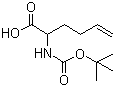 2-(叔丁氧羰基氨基)-5-己烯酸分子结构 (CAS 214206-61-8)