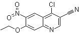 4-氯-7-乙氧基-6-硝基-3-喹啉甲腈分子结构 (CAS 214476-09-2)