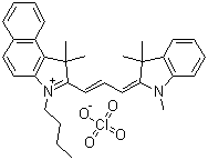 3-丁基-2-[3-(1,3-二氢-1,3,3-三甲基-2H-吲哚-2-亚基)-1-丙烯-1-基]-1,1-二甲基-1H-苯并[e]吲哚鎓高氯酸盐分子结构 (CAS 214706-06-6)