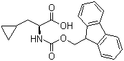 Fmoc-L-环丙基丙氨酸分子结构 (CAS 214750-76-2)