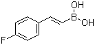 反式-2-(4-氟苯基)乙烯基硼酸分子结构 (CAS 214907-24-1)
