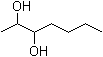 2,3-庚二醇分子结构 (CAS 21508-07-6)