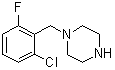 1-(2-氯-6-氟苄基)哌嗪分子结构 (CAS 215655-20-2)