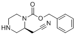 苄基(S)-2-(氰基甲基)哌嗪-1-羧酸酯分子结构 (CAS 2158302-01-1)