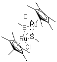 二氯二[mu-(甲硫醇)]二[(1,2,3,4,5-eta)-1,2,3,4,5-五甲基-2,4-环戊二烯基]二钌分子结构 (CAS 216064-20-9)