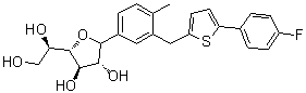 (2S,3R,4R)-2-((R)-1,2-Dihydroxyethyl)-5-(3-((5-(4-fluorophenyl)thiophen-2-yl)methyl)-4-methylphenyl)tetrahydrofuran-3,4-diol molecular structure (CAS 2161394-94-9)