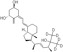 1-alpha,25-Dihydroxy Vitamin D2-d<sub>6</sub> molecular structure (CAS 216244-04-1)