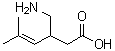 3-(氨基甲基)-5-甲基-4-己烯酸分子结构 (CAS 216576-74-8)