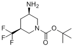 叔-丁基(3R,5S)-3-氨基-5-(三氟甲基)哌啶-1-羧酸酯分子结构 (CAS 2166275-79-0)