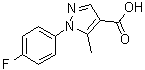 1-(4-氟苯基)-5-甲基-1H-吡唑-4-羧酸分子结构 (CAS 217073-76-2)