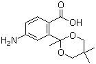 4-氨基-2-[2,5,5-三甲基-[1,3]二恶烷-2-基]苯甲酸分子结构 (CAS 217197-05-2)