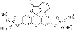 荧光素二磷酸酯四铵盐分子结构 (CAS 217305-49-2)